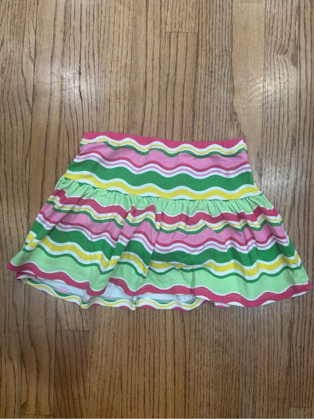Gymboree Green and Pink Croc Tank with Striped Skirt Summer Set Size 6